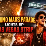 Bruno Mars Parade Lights Up Las Vegas Strip