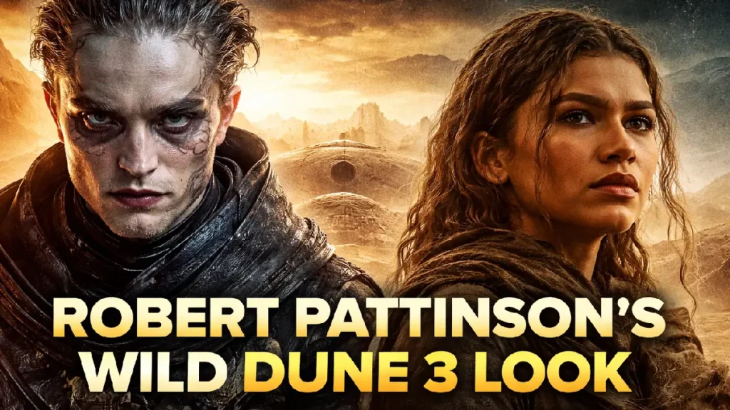 Robert Pattinson Dune 3 look Zendaya baby mystery